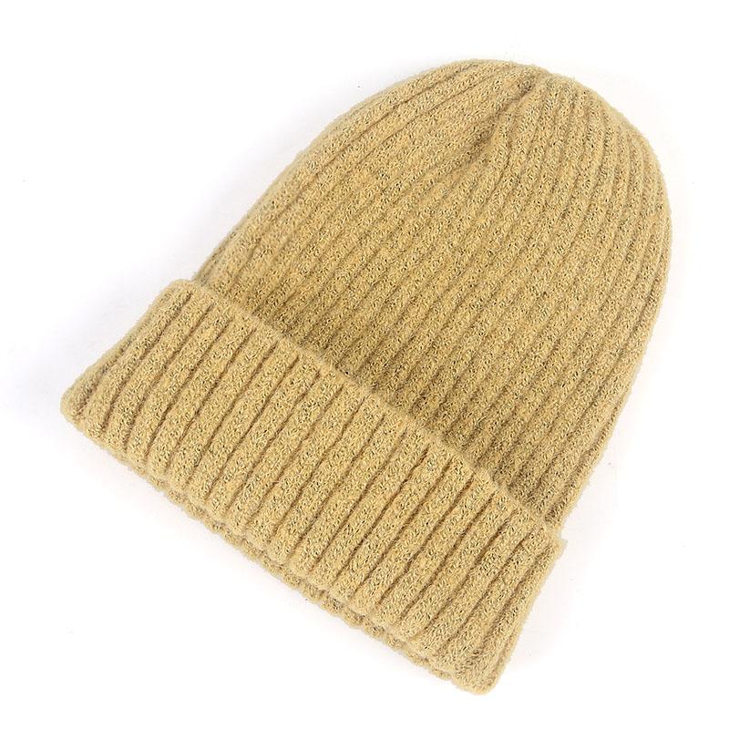 Winter Knitted Hat Women Beanie Autumn Warm Soft Trendy Kpop Style Beanies Skullies Hats Girls Bonnet Ladies Cap