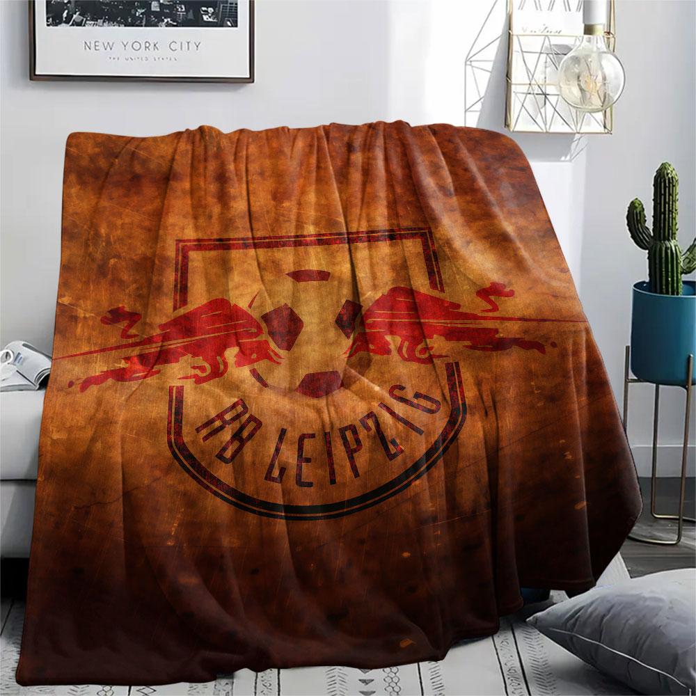 RB leipzig logo Printed Flannel Blanket, soft throw for bedroom sofa, washable,soccer fan merchandise, great gift.