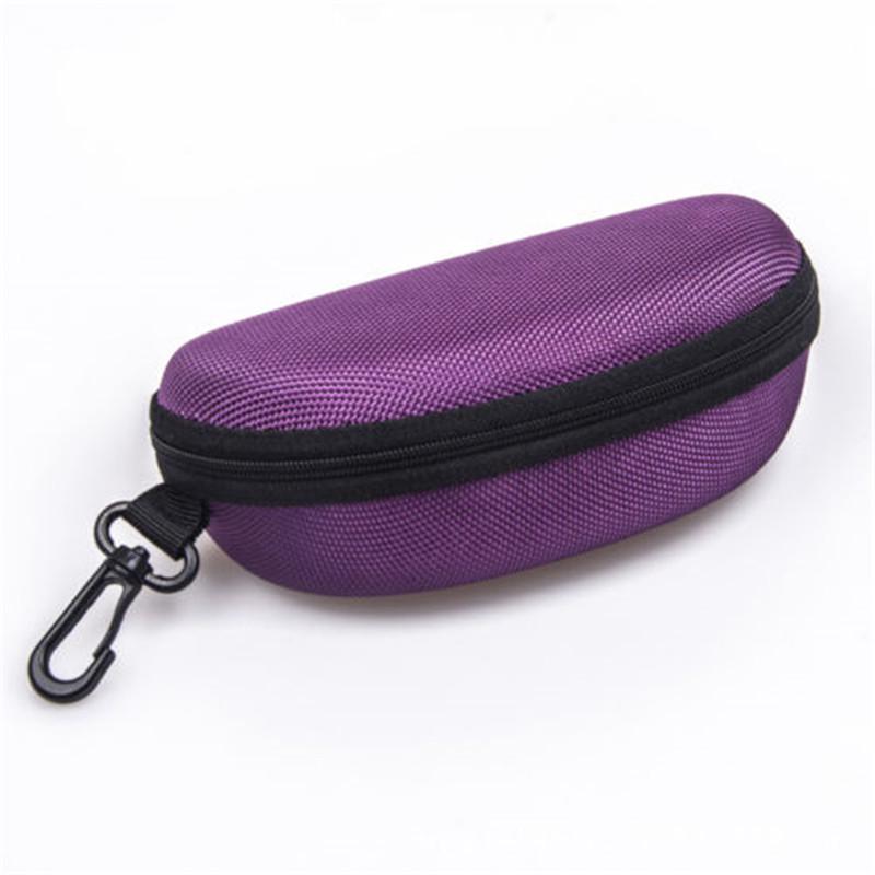 Fashion Classic Portable Zipper Eye Sunglasses Glasses Box Case Clam Shell Protector Hard Pouch
