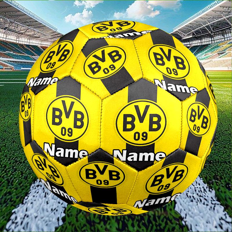 Custom Name Personalized Borussia Dortmund Print Size 5 Soccer Ball Training & Match Football, for Team, Kicking, Gift for Football
