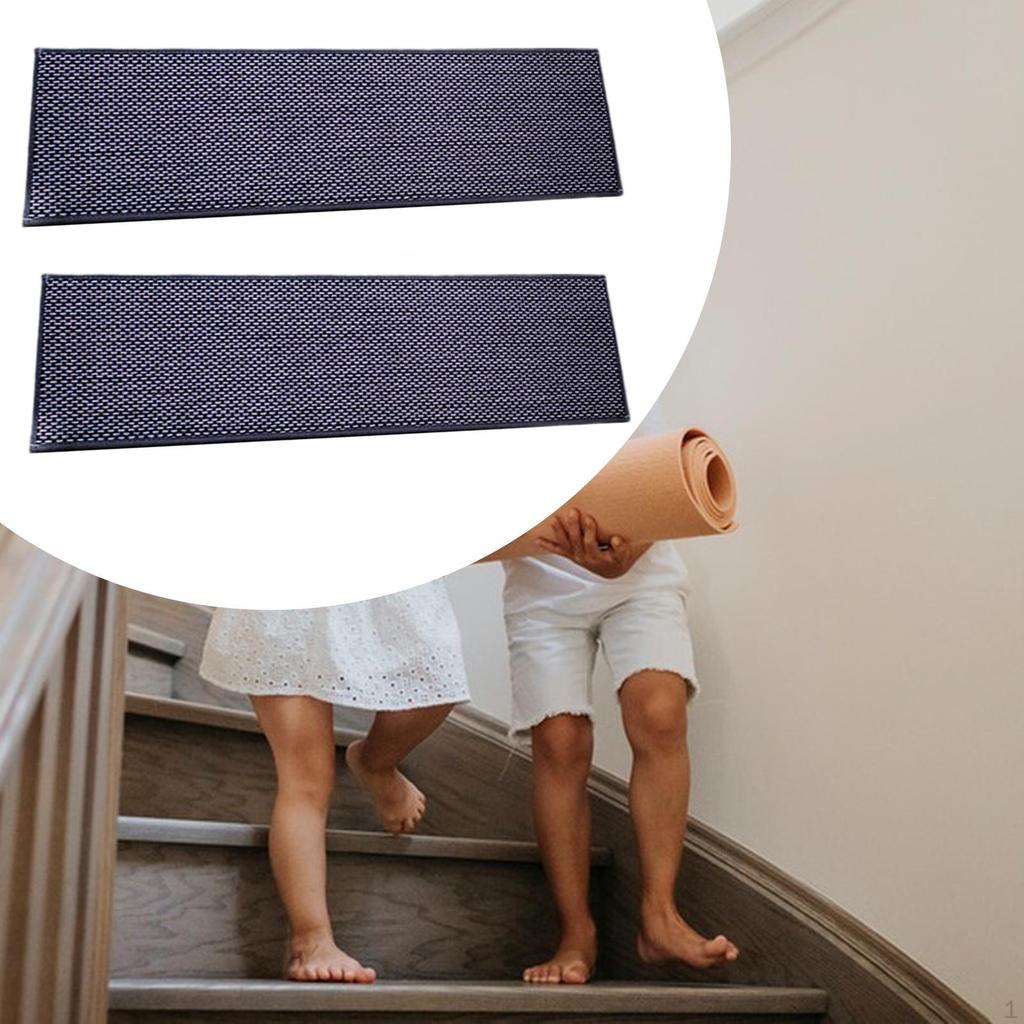 2 Pack Stair Treads for Wooden Steps 21.65x7.87inch Reusable Non Slip Runners Kids And Pets
