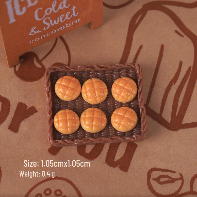 Мини-игровой набор «Еда»: Имитация хлеба, круассана, тоста, сумки в виде кошачьих когтей, самодельный крем-клей, шпилька для волос, гвоздь и аксессуары из смолы