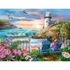 New 5D DIY Diamond Painting Sea View Diamond Embroidery Lighthouse Cross Stitch Full Round Drill Home Decor Manual Gift