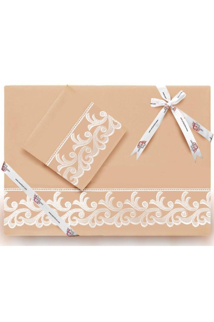 Комплект пододеяльников Belinda однотонный, 6 шт., пододеяльник 200х220, простыня 240х260 хлопчатобумажная ткань, полный размер, двойной размер капучино