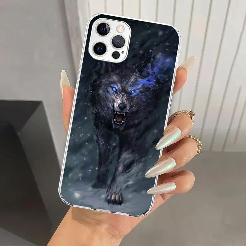 Чехол для телефона 'Злой Животный Волк Яростный' для Iphone 17 Air 16 15 Plus 14 13 Mini 12 11 Pro Max 16E 7 8 SE 2020 Мягкий Funda Печатный Корпус