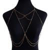 Sexy Beach Body Jewelry: Exaggerated Tassel Necklace with Flash Diamond Pendant for a European and American Casual Look