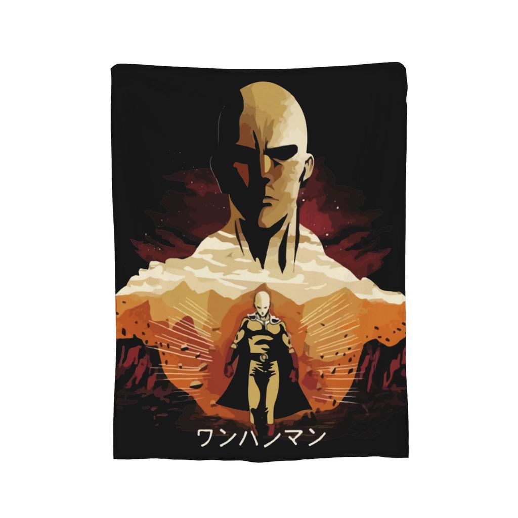 Флисовое покрывало One Punch Man с Саитамой, мультяшные пледы для дома и офиса, легкие покрывала для кровати,