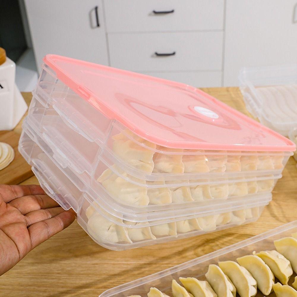 Transparent Dumpling Box Multi-Layer Food Freezer Storage Box Food Egg Frozen Box Refrigerator