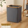 Elegant Foldable Laundry Hamper - Spacious Bathroom Storage Basket