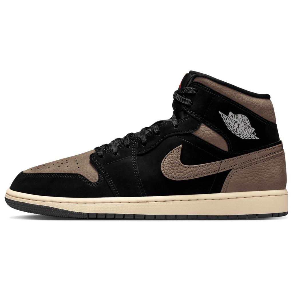 Jordan Air Jordan 1 Mid Винтажные Баскетбольные Кроссовки Мужские Коричневый Черный IB7110-002