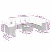 VidaXL Salon de Jardin avec Coussins 13 pcs, Canapés avec Pieds Réglables, Ensemble de Meubles d'Extérieur Patio Terrasse, 3250317