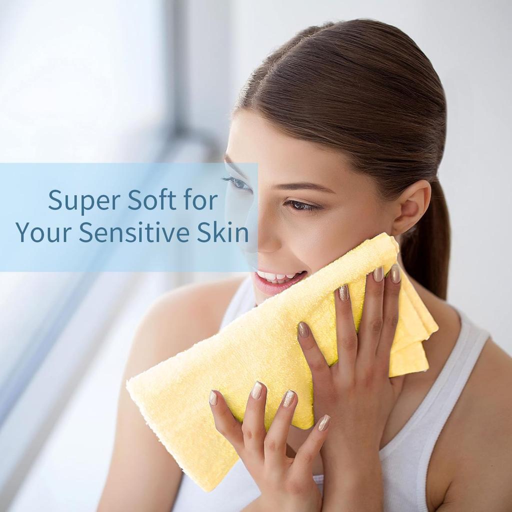 Набор из 12 мочалок из микрофибры кораллового флиса, ультраабсорбирующие и мягкие полотенца для лица, 12" x 11", идеальные мочалки для ванной комнаты, спортзала, путешествий, спа и