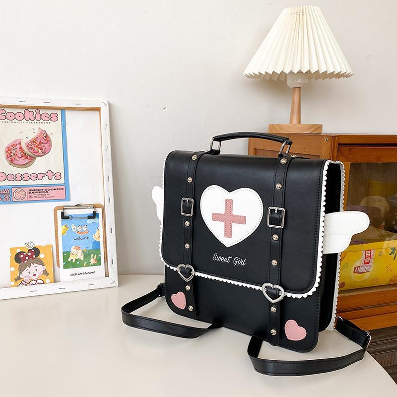 2024 новая модная контрастная цветная большая вместительная женская сумка женская универсальная сумка-мессенджер маленькая квадратная сумка с пряжкой на поясе горизонтальный рюкзак