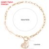 Ocean Series Beach Wind Fashion Sexy Shell Pendant Necklace Premium Sense OT Buckle Splicing Clavicle Chain