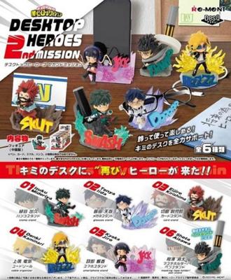 RE-MENT Моя геройская академия DesQ DESKTOP HEROES 2nd MISSION BOX продукты 6 видов, 6 предметов