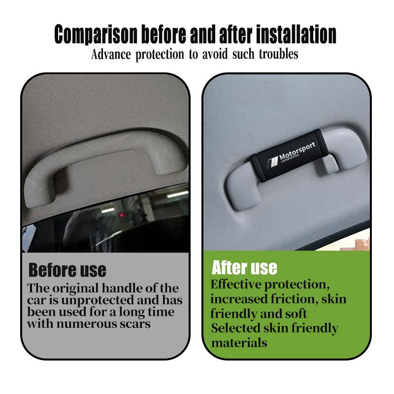 AAACF1 Car Styling Roof Handle Protective Cover Plush Handrail Protector For BMW Performance 1 3 5 7 Series M E93 F20 iX1 iX2 iX3 iX5