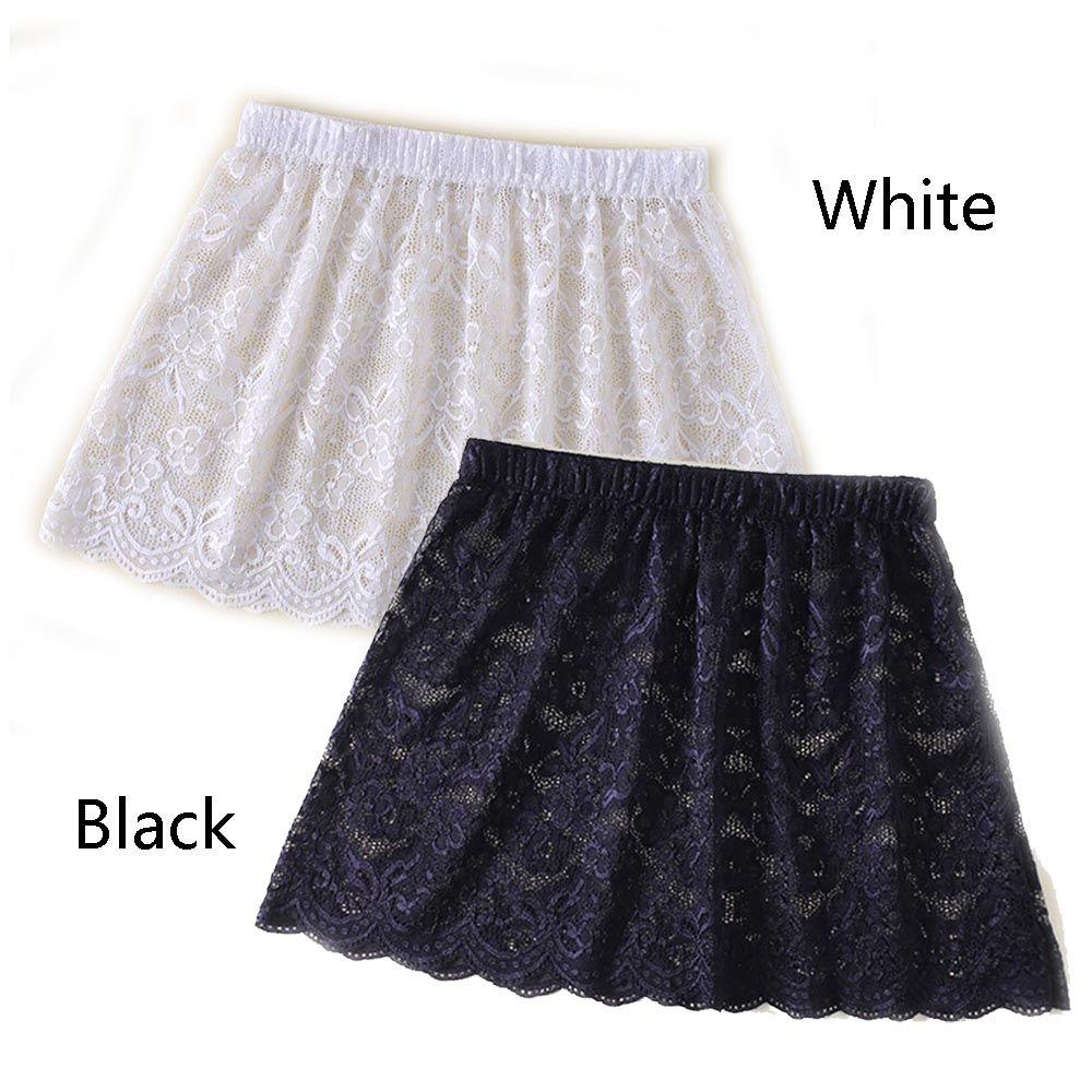 Women Slips Shirt Hem Lower Sweep Underskirt Lace Shirt Extender Layering Fake Top False Layers