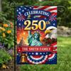 Personalized America 250th Anniversary Garden Ag Custom Family Name USA Semiquincentennial Outdoor Decorative Banners Four