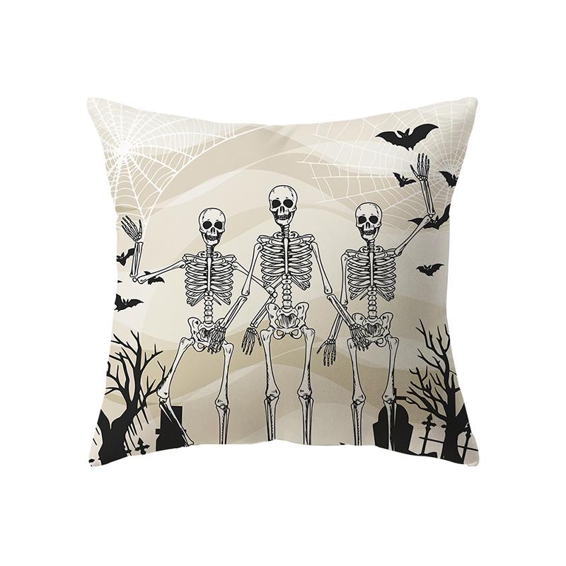 Наволочка с изображением черепа и тыквы, тема Хэллоуина, наволочка для дивана, стула, кровати, наволочка, домашний декор