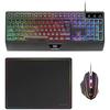 MARSGAMING MCP124, 3-in-1 Gaming Combo, Ergonomic H-Mech RGB LED Keyboard, HUANO 3200 DPI RGB Mouse, Nanotextile Mouse Pad