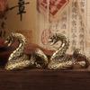 Antique Solid Brass Snake Figurines Copper Snake Statue Small Dragon Ornament  Home Office Decor
