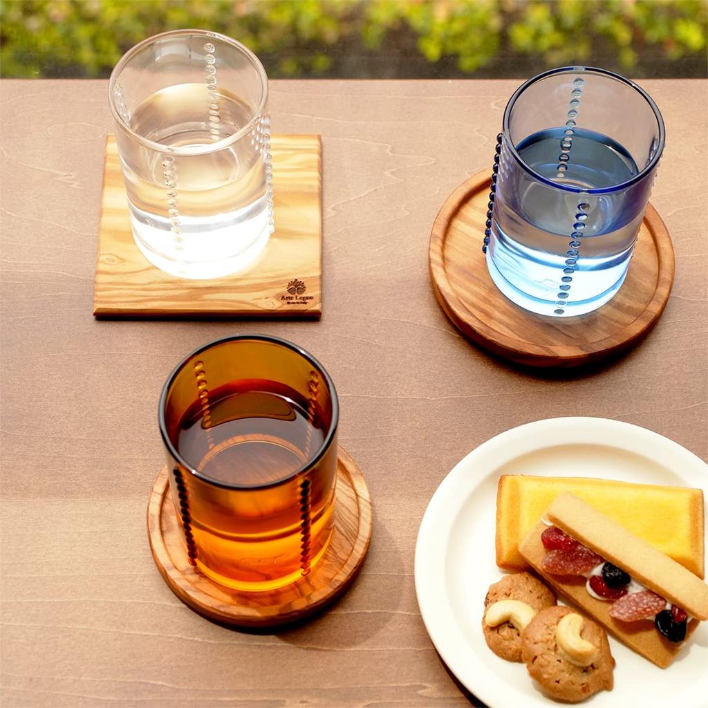 Деревянные подставки Altereno, поднос, настольные аксессуары, итальянские, набор из 2 штук, круглые, маленькие