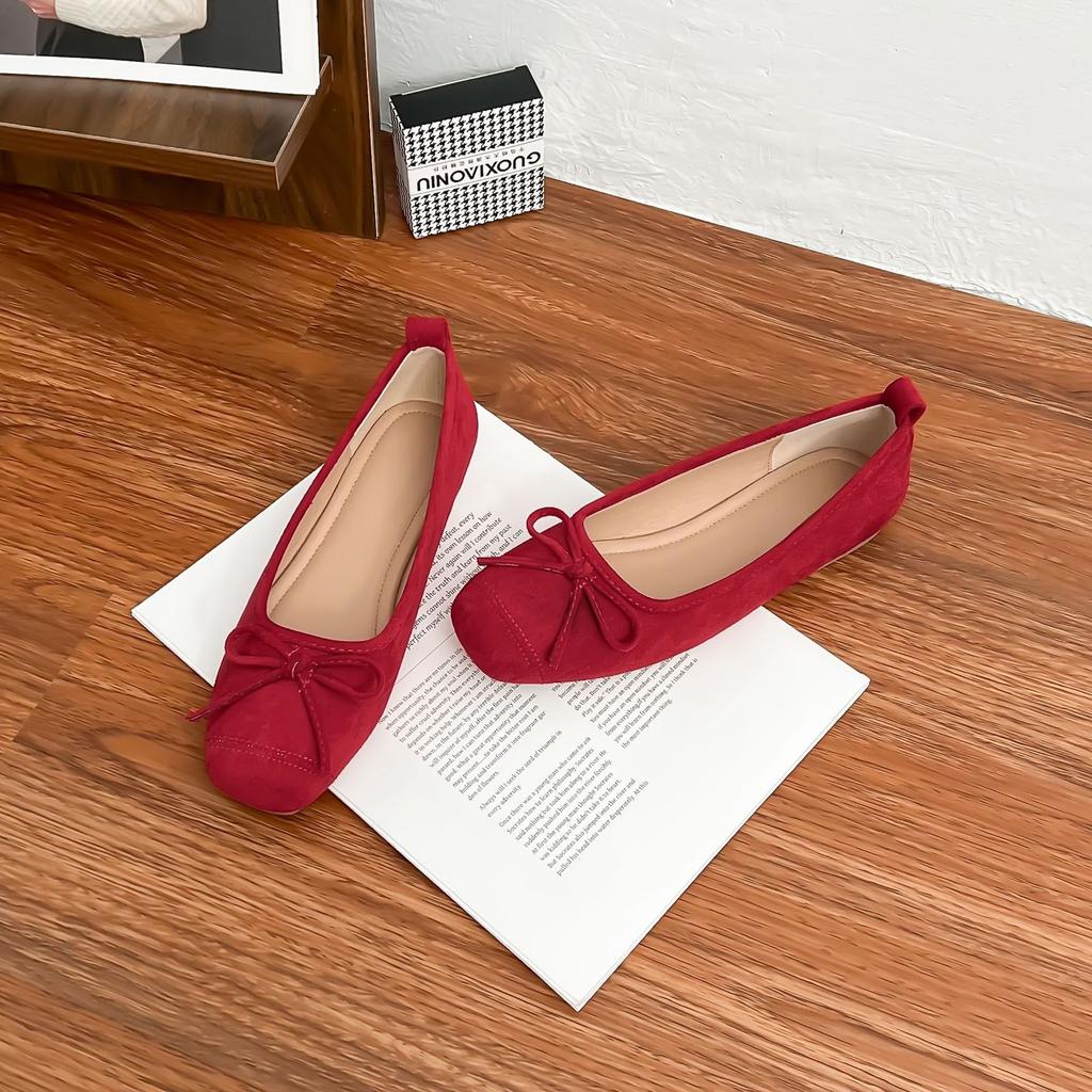 French Single Shoes Women Wear Korean Version Casual Shoes Comfortable Soft Sole Not Tired Feet Women's Shoes Commuter Style Shallow Mouth Grandma S