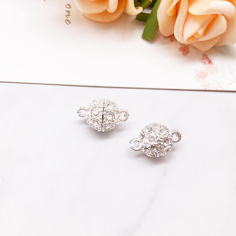 Золотая цилиндрическая магнитная пряжка для самодельных украшений ручной работы - пряжка для соединения ожерелья и браслета