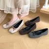 Fashion Bailamos New Women Soft Flats Fashion Round Toe Shallow Slip On Mary Jane Shoes Soft Sole Outdoor Dress Ballerinas Shoes