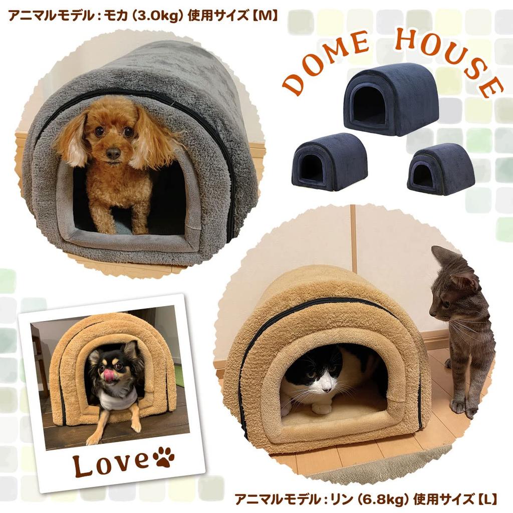 PetStyle Dog Cat Bed Dome House Mat Pet Bed for Winter Foldable Pet Mat Washable Cat House Dog House Indoor Winter Fluffy Warm Stylish Dome Shaped Pet