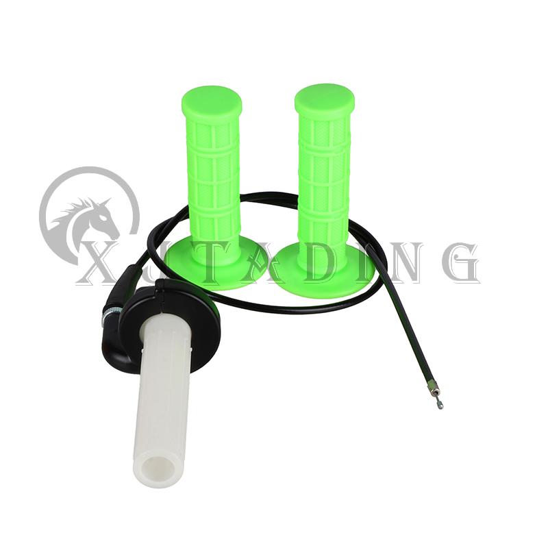 Motorcycle Universal 7/8" 22mm Hand Grip With Throttle Cable Handle Bar Grips For Pit Dirt Bike ATV Quad Motocross Racing