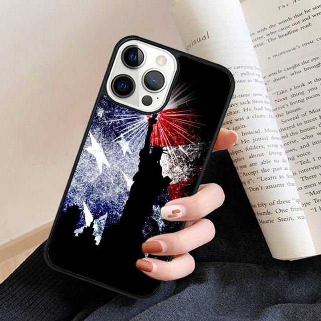 Чехол для телефона с флагом США Задняя крышка для iPhone 17 Air 16 15 14 13 11 12 Pro Max Plus Fundas Coque