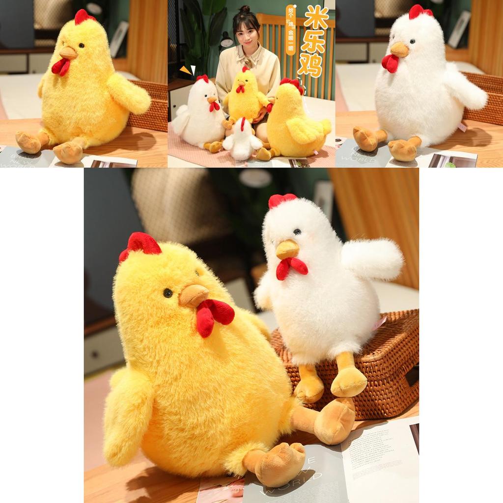 Chicken Plush Figure With Cozy Short Plush For Kids Bedroom Decor