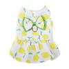 Pet Dog Cat Fruit Print Bow Dress Small Dog Summer Cute Princess Clothes