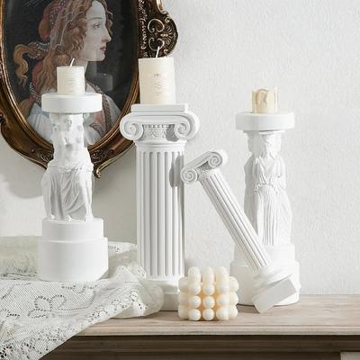 Римские колонны, статуи, греческие колонны, подсвечник, смоляная подставка для подсвечника, украшение свадебного стола, декоративная фигурка для дома и сада