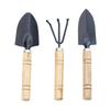 Horticultural Gardening Hand Tool Set of 3 with Metal Shovel Trowel and Rakes Suitable for Home Garden and Balcony Plant