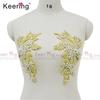 Customize Shoulder Charming Clear Crystal Beaded Bodice Rhinestone Applique Patch for Party Wedding Dress