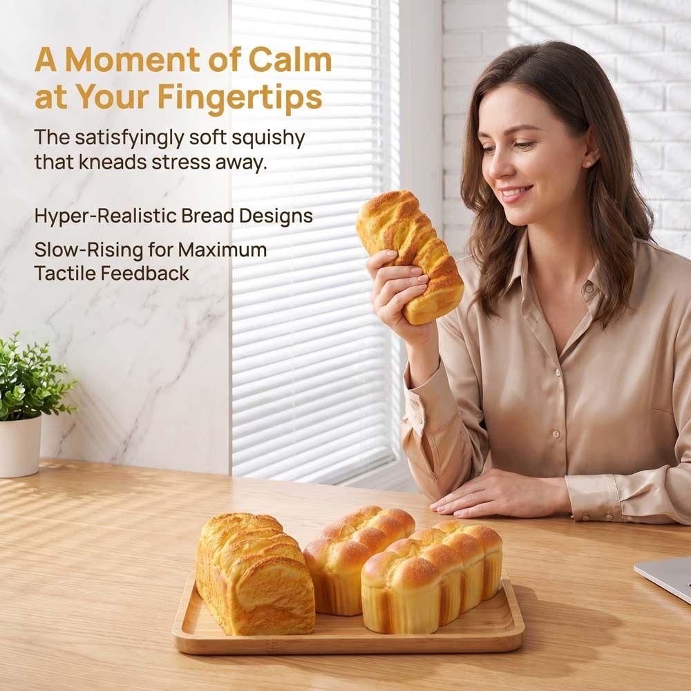Prank Decoration Sensory Fidget Big Toast Simulated Simulated Bread Squishy Funny