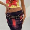 Beach Holiday Star Sun Pendant Waist Chain Sexy Simple Metal Double Layer Body Chain Fashion Retro Travel Women's Jewellery