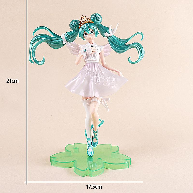 Non-Toxic Hatsune Miku Figures Anime Peripheral Two-Dimensional Beautiful Children Model Case Ornaments Children Gifts Home Decorations