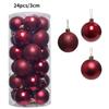 24/36 шт. Рождественские шары Новогодняя вечеринка Украшение Рождественские украшения Рождественское подвесное украшение Домашний декор Подарки Навидад 2025