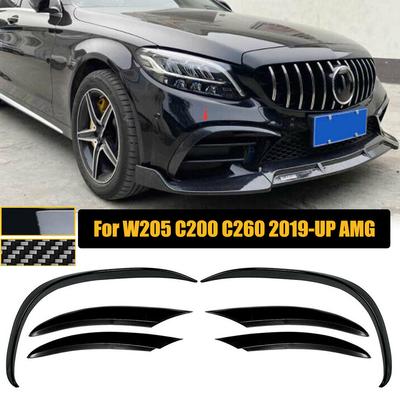 Для Mercedes Benz W205 C Class C200 C260-разделитель переднего бампера, противотуманная фара, полоса, накладка на решетку автомобиля