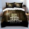 God Will Never Leave You Bedding Duvet Cover Set Duvet Cover Pillowcases  (1*Duvet Cover 2*Pillowcases, without duvet insert)