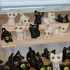 3D Printed Big-Eyed Cat Ornaments Mini Statues Miniature Cute Kitten Micro Landscape Crafts Small Ornaments Desktop Decoration