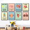 Funny Art Colorful Posters Print Classroom Decor Canvas Painting Elementary Middle School Wall Pictures Kids Bed Room Murals