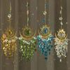1 Pc Classic Glass Sun and Moon Crystal Wind Chime Pendant for Holiday Decorations, Outdoor Patio and Garden Decorations