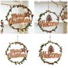 Colorful Door Hanger Ornament Stylish Hanging Wood Wreath Christmas Decoration Pendant Jewelry for Themed Parties