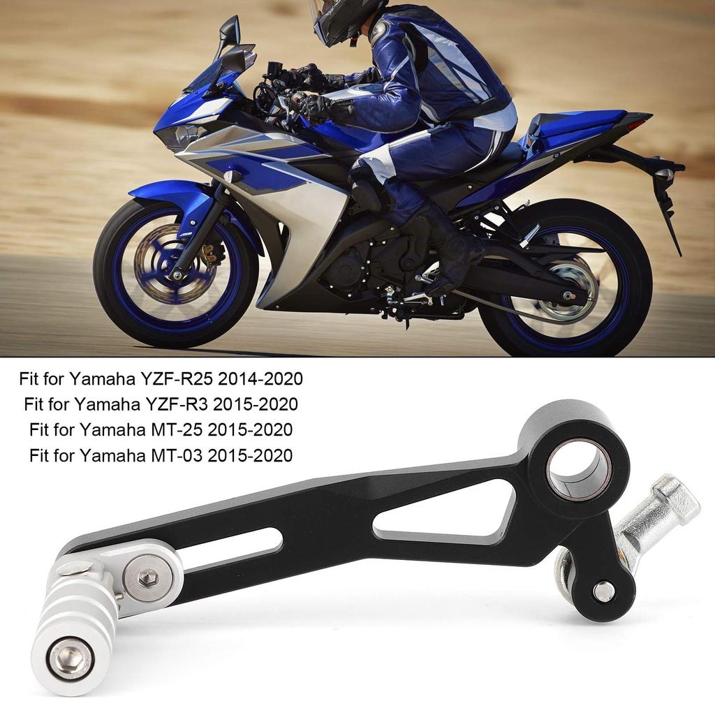 Yctze Motorcycle Shift Lever Installation Kit, Metal Folding Shift Lever with Screw Rod Fit for Yamaha YZF-R25/YZF-R3/MT-25/MT-03