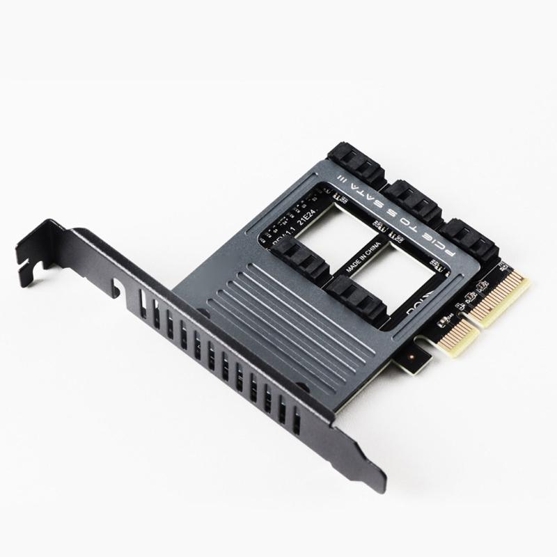 PCI-E 4X to  3.0 pansion Card 5 Full Speed Ports 6Gbps Transfer pansion Hard Drive for Win7 / 8/10 / Linux