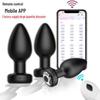 Беспроводной пульт дистанционного управления силиконовая анальная пробка для мужчин и женщин - мягкая расширяющаяся игрушка для взрослых